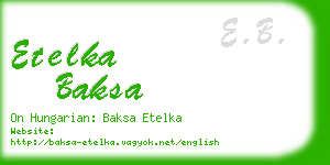 etelka baksa business card